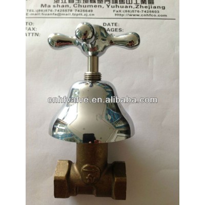 Brass stop valve check valve with star type handle shower valve